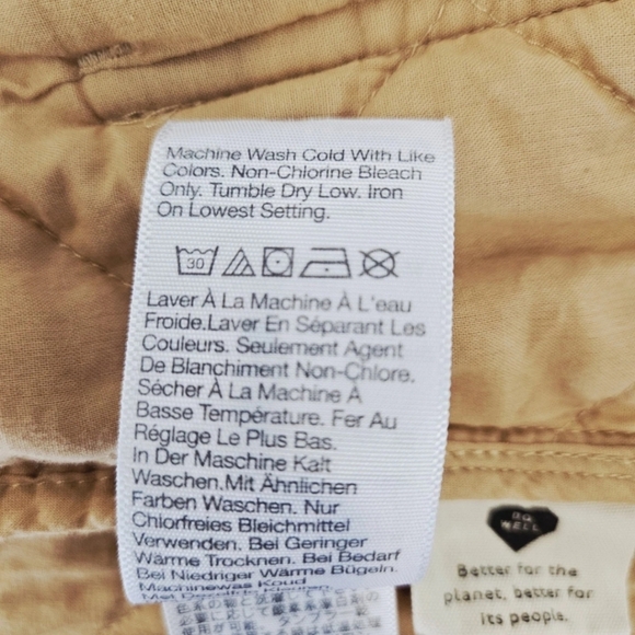 MADEWELL Desert Dune Tan Quilted Lightspun Cotton Cropped Jacket - Picture 13 of 16